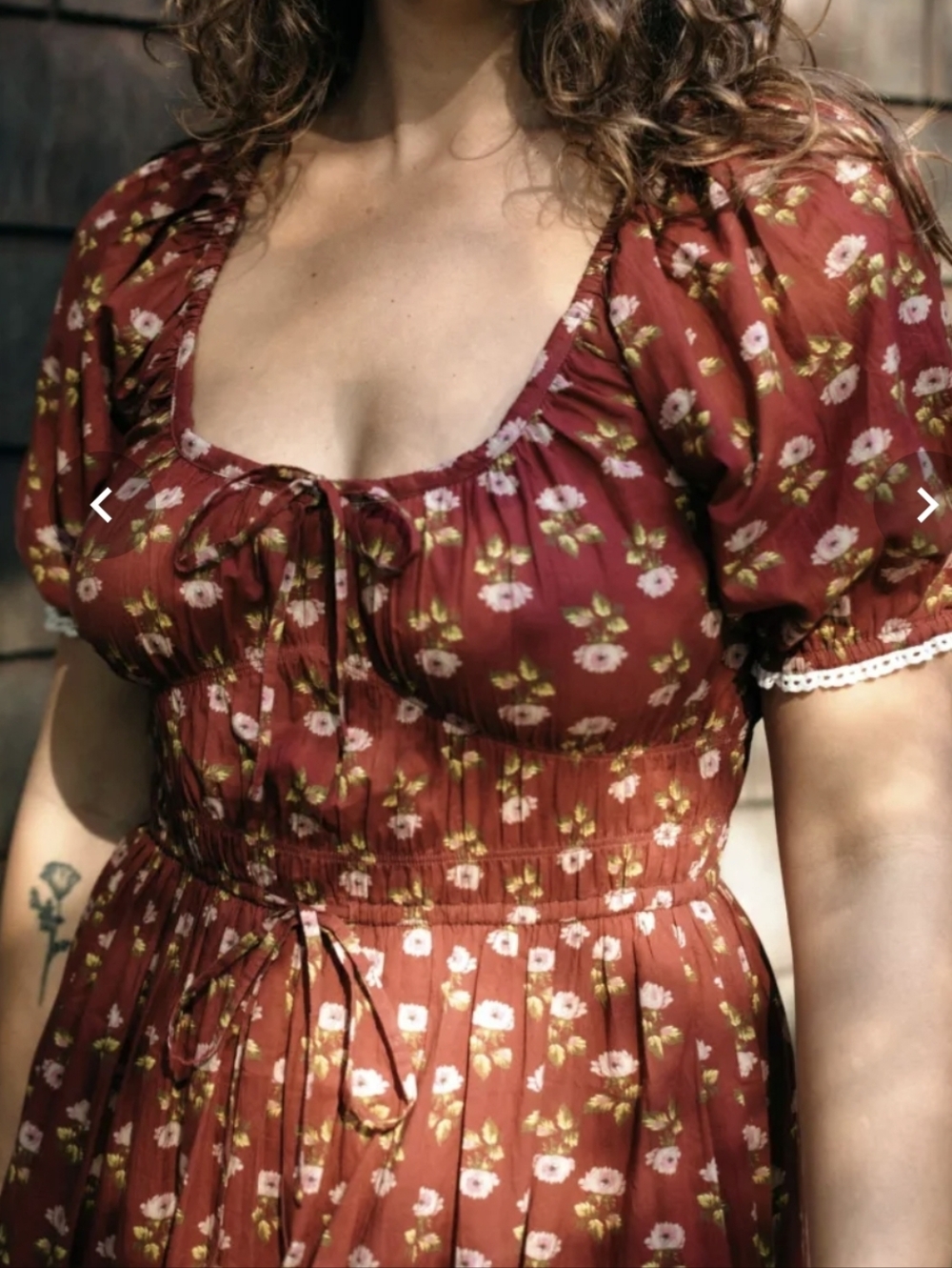 Christy Dawn "Brynne" Dress In Antique Lotus Red, Size Small